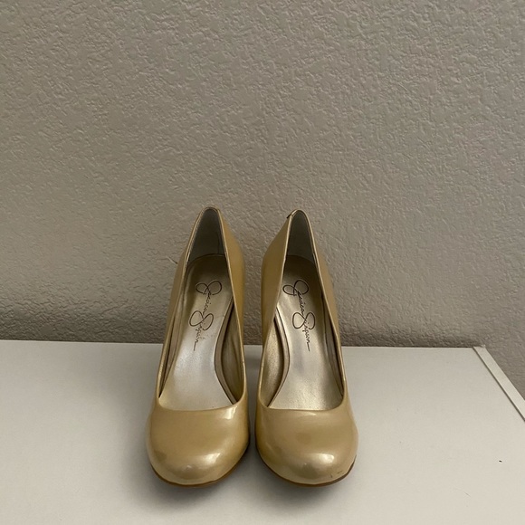 Jessica Simpson Patent Leather Nude Heels - Picture 4 of 6